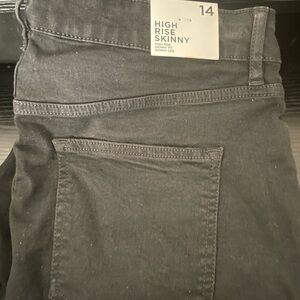 Forever 21 High Rise Skinny Jeans - Dark Gray